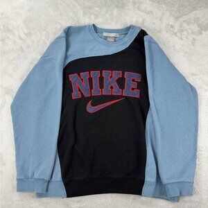 Nike Rework Sweatshirt Grey / Blue Men’s Size M (Fits like a size Small)